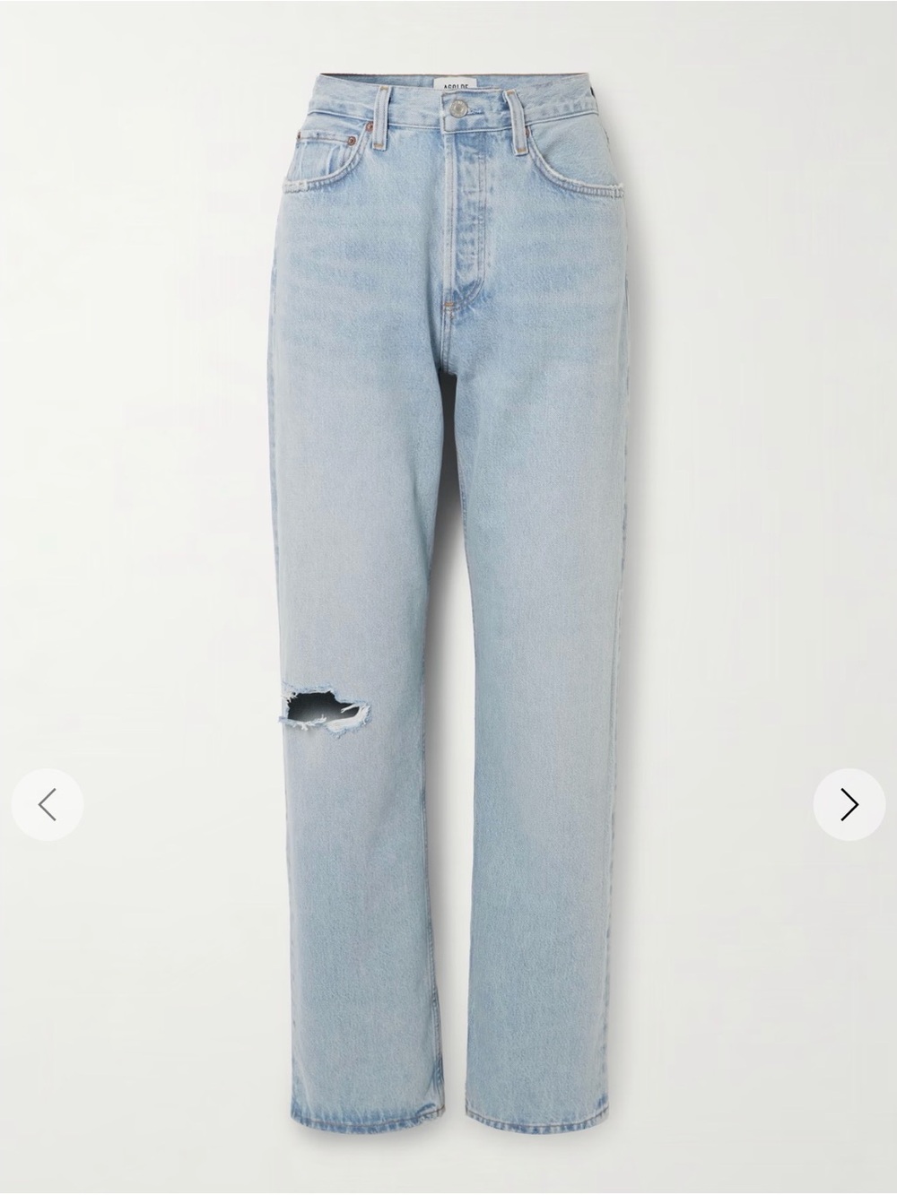 Agolde Light Blue Kelly Jeans High rise relax straight NWT 100% cotton